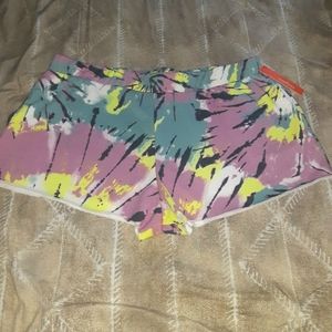 Colsie tie-dyed fleeced lounge shorts